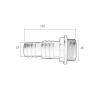 Муфта адаптер Aquaviva 01013051 крана MPV-16 1.5" (32 х 38мм)